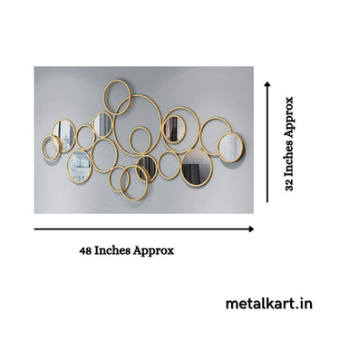 Multicircular 7 rounded mirrors (48 x 24 Inches)